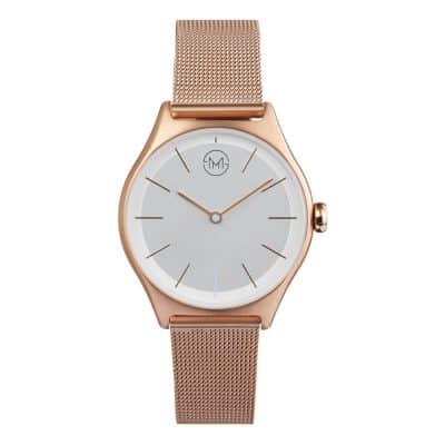 slim made two 03 - thin wrist watch in rose gold with rose gold metal mesh band - 01 slim made two 03 - thin wrist watch in rose gold with rose gold metal mesh band - 01